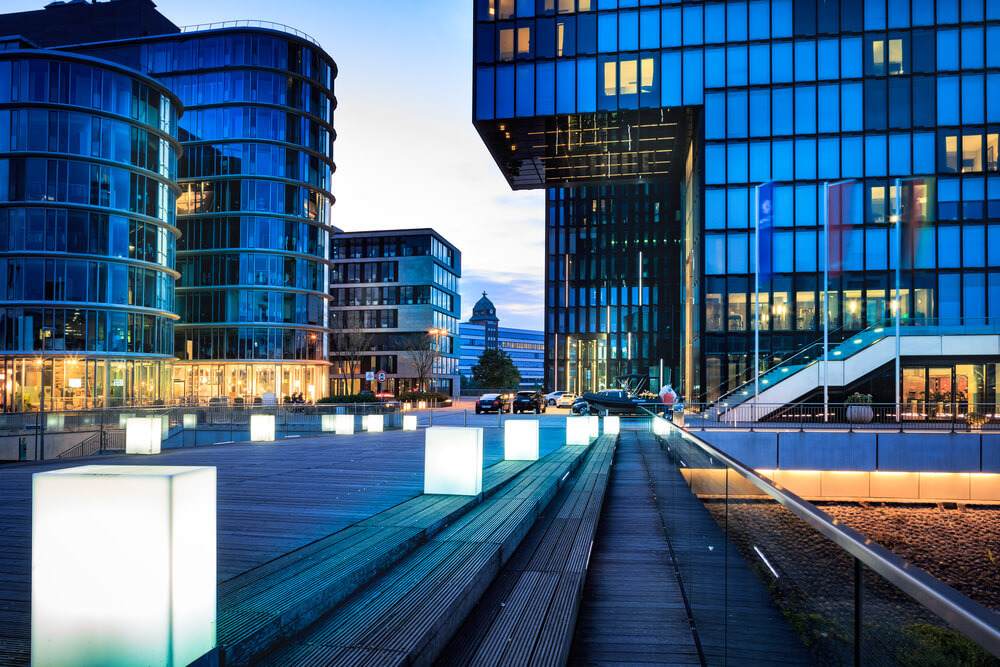 City buildings in Dusseldorf, Germany